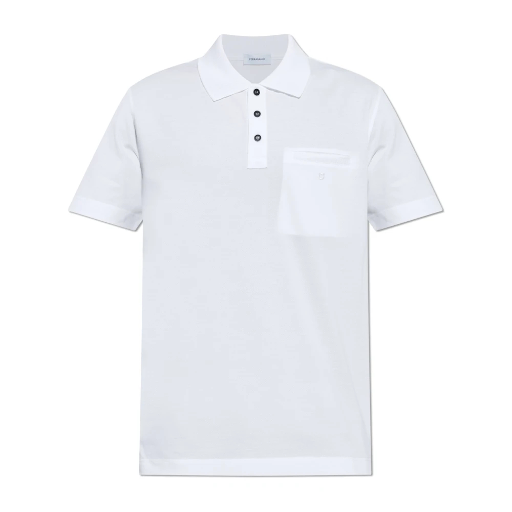Ferragamo Herren Weiß - Pocket Polo Shirt - Tops - Xl
