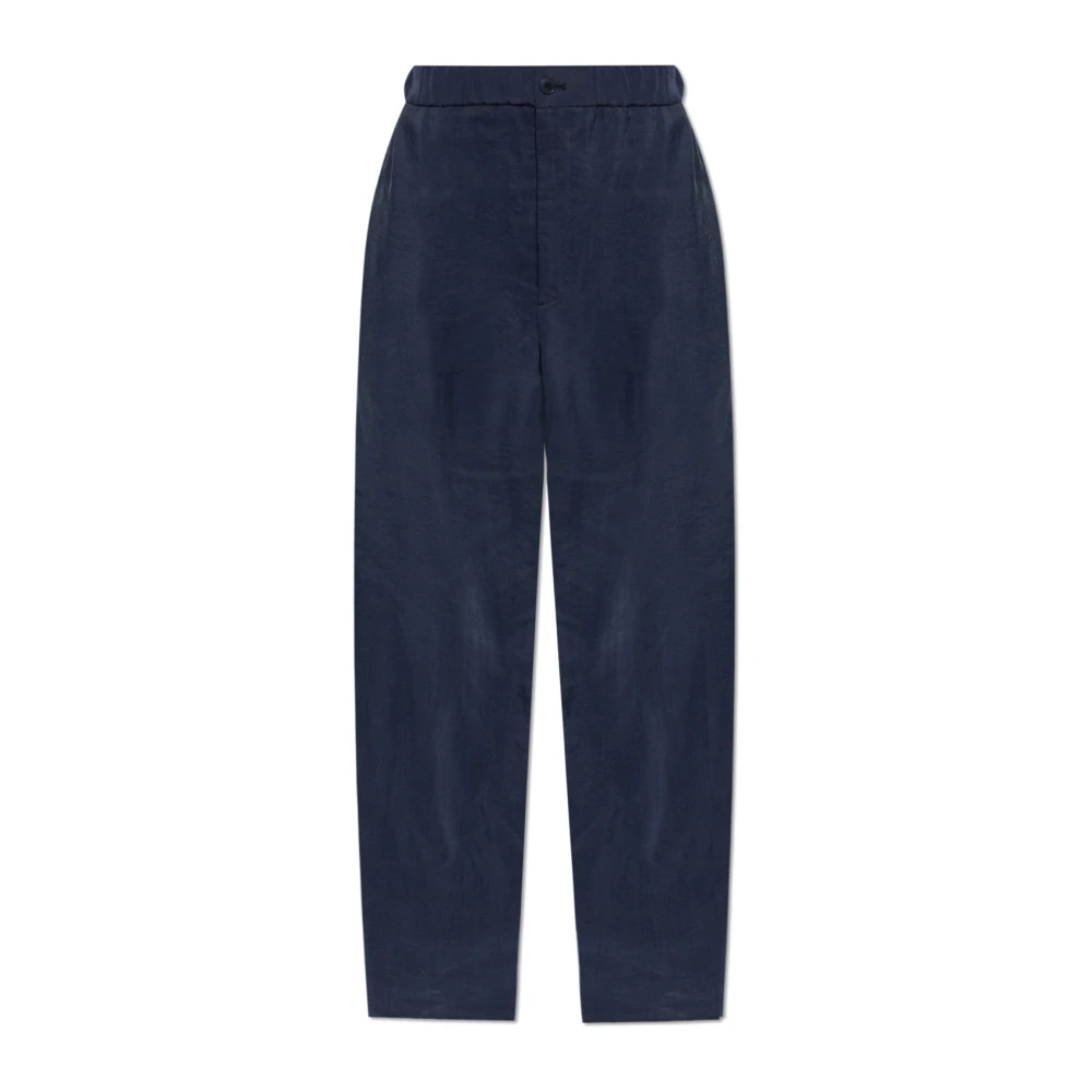 Giorgio Armani Herren Blau - Seidenhose Mit Lockerem Schnitt - Trousers - L