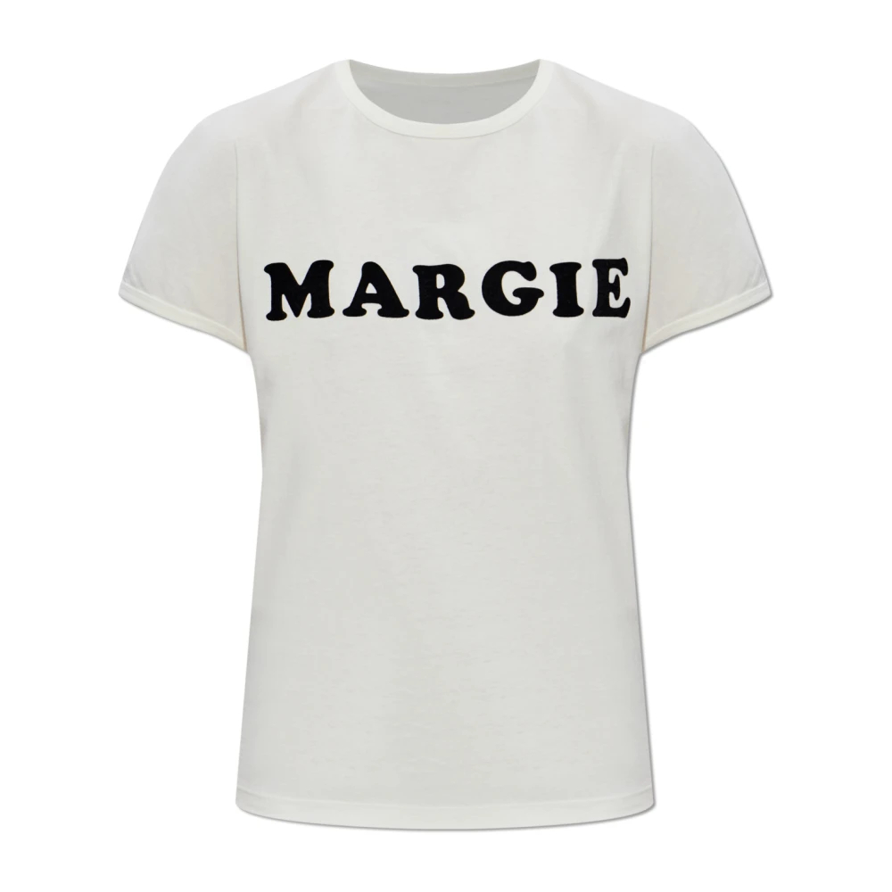 Mm6 Maison Margiela Damen Weiß - Margie T-Shirt - Tops - S