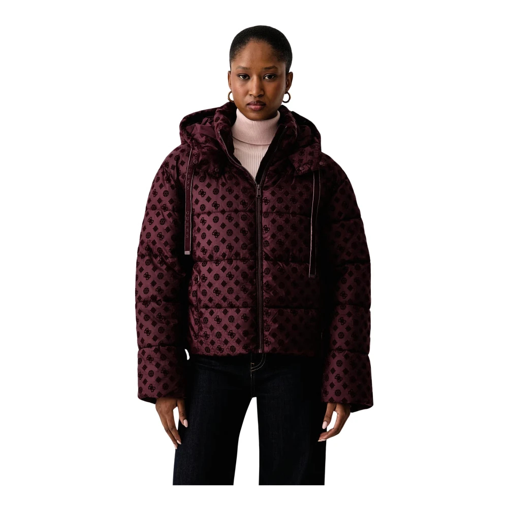 Guess Damen Noir Crop-Daunenjacke New Daisy Logo - Bild 3