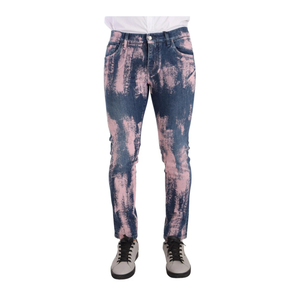 Dolce & Gabbana Herren Multicolor - Slim-Fit Jeans - Jeans - Mehrfarbig - M