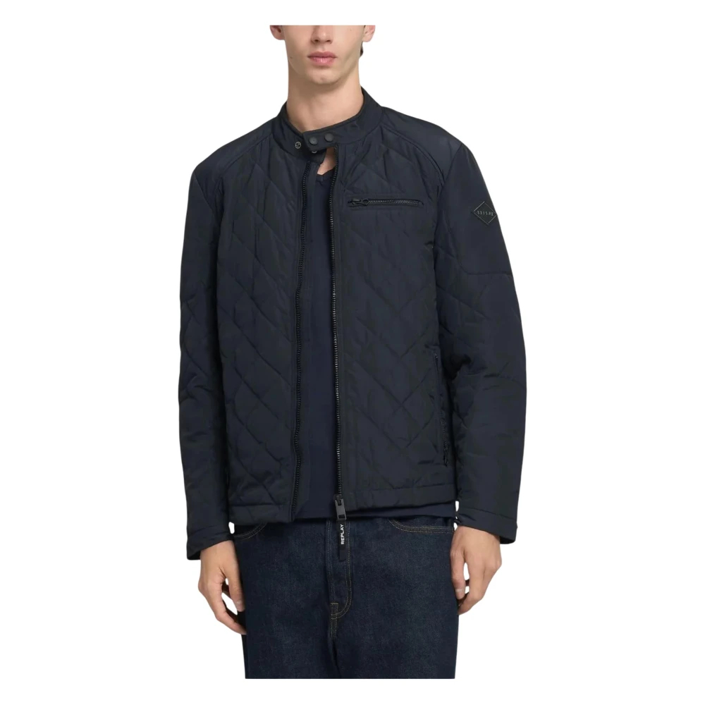 Replay, Herren, Leichte Jacken, Steppjacke, Blau, (L) - Bild 4