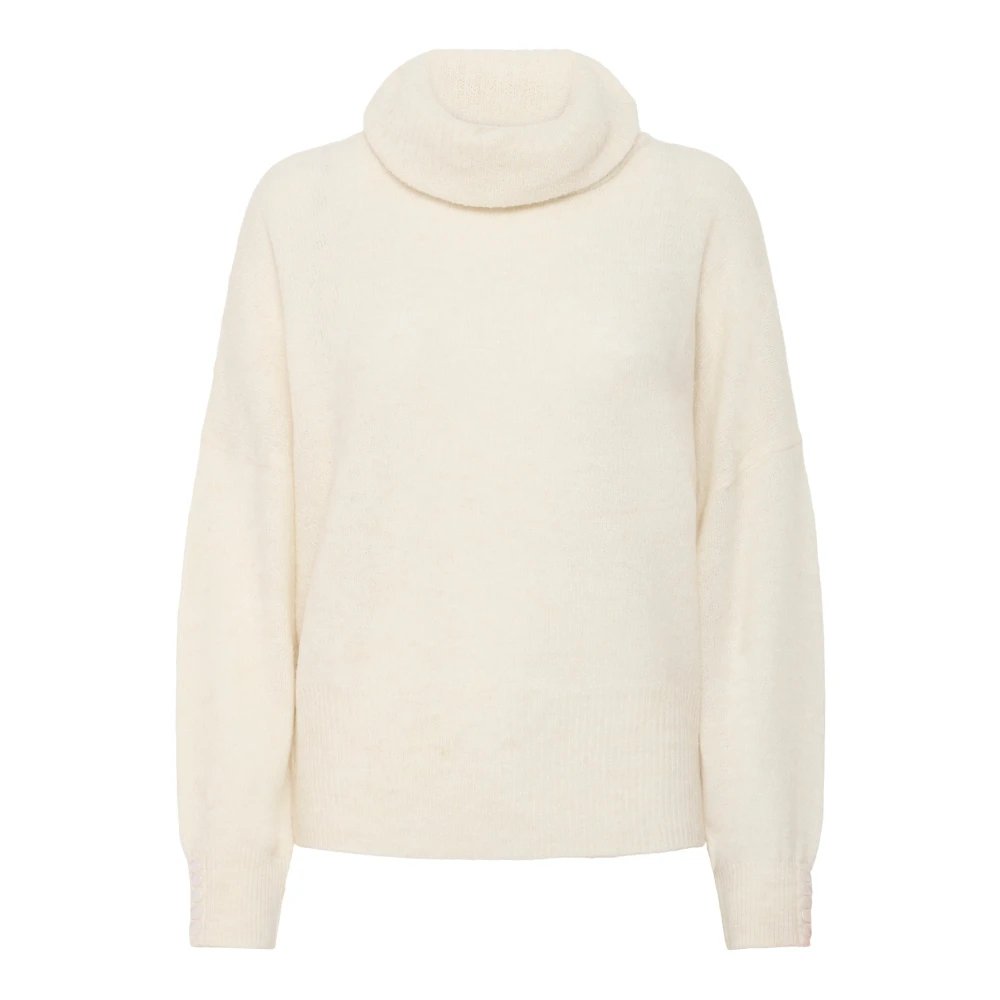 Ichi Damen Rollkragenpullover Beige Gr. Klein - Bild 5
