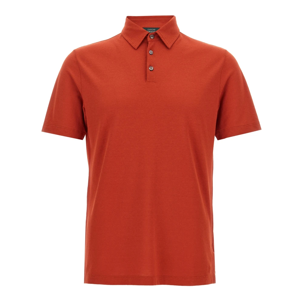 Zanone Herren Orange - Ice Cotton Polo Shirt - Tops - 2XL