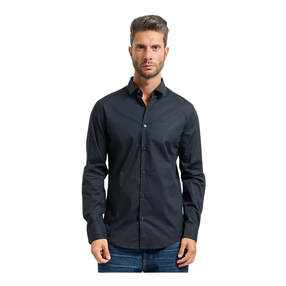 Armani Exchange Herren Blau - Slim Fit Shirt - Shirts - Xl