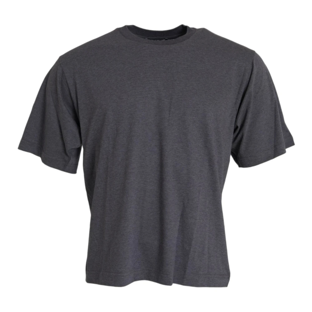 Dolce & Gabbana Herren Grau - Kurzärmeliges T-Shirt Mit Rundhalsausschnitt - Tops - L
