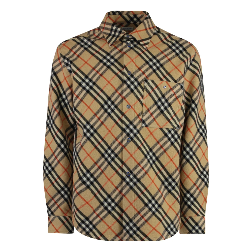 Burberry Herren Beige - Wool Check Overshirt - Jackets - S