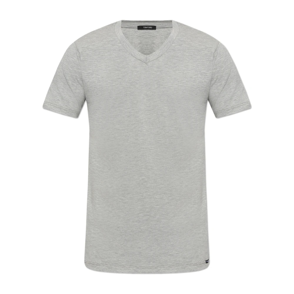 Tom Ford Herren Grau - Unterhemd Mit V-Ausschnitt - Tops - S