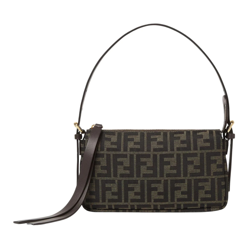 Fendi - Ff Jacquard Umhängetasche - Bags - Damen - Braun - One Size - Bild 8