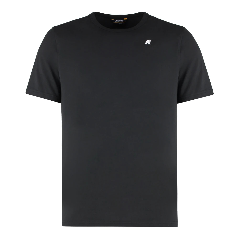K-Way Herren Schwarz - Adame Baumwoll T-Shirt Mit Rundhalsausschnitt - Tops - K - 3XL
