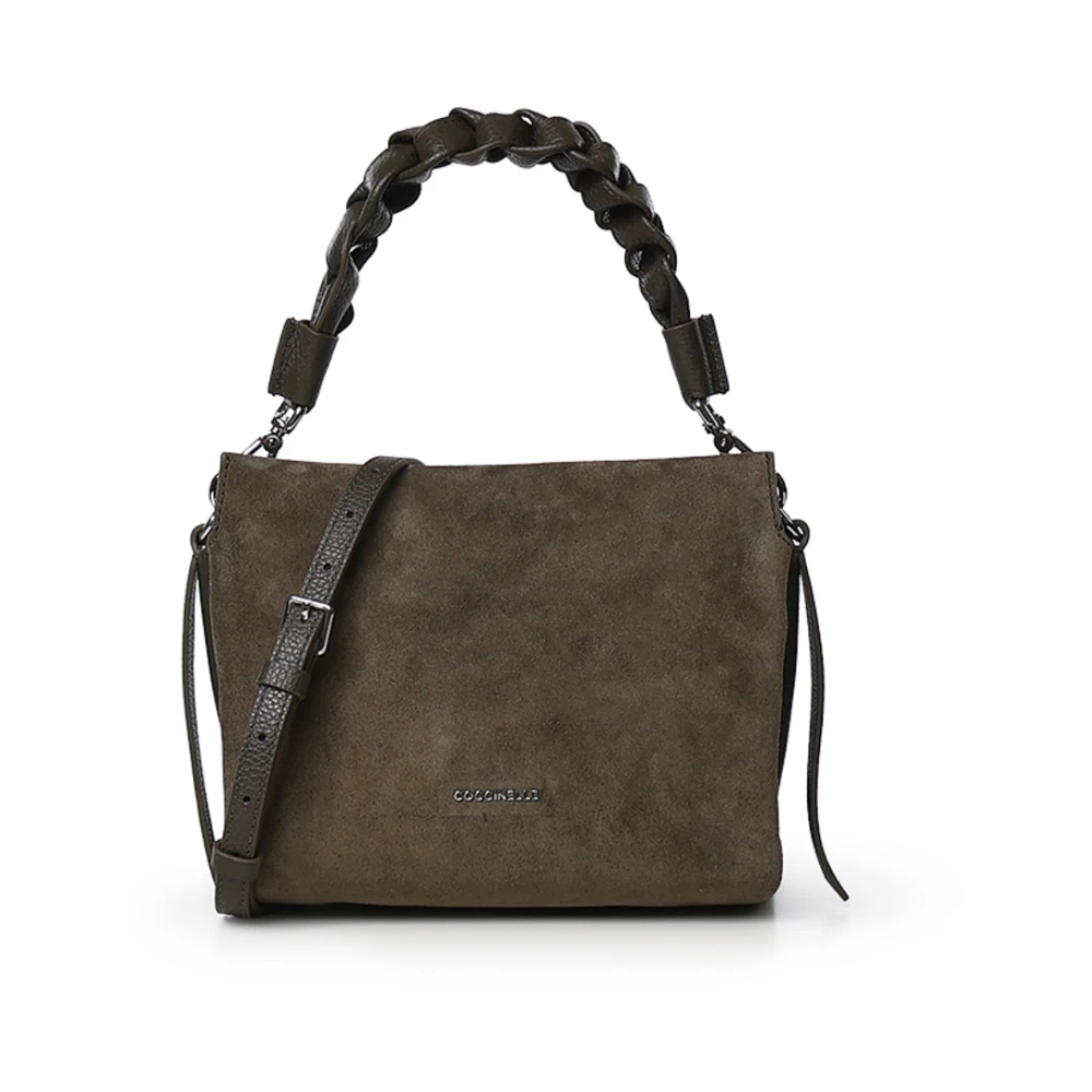 Coccinelle, Damen, Handtasche, Boheme Handbag Suede Grainy Leather, Grün - Bild 3