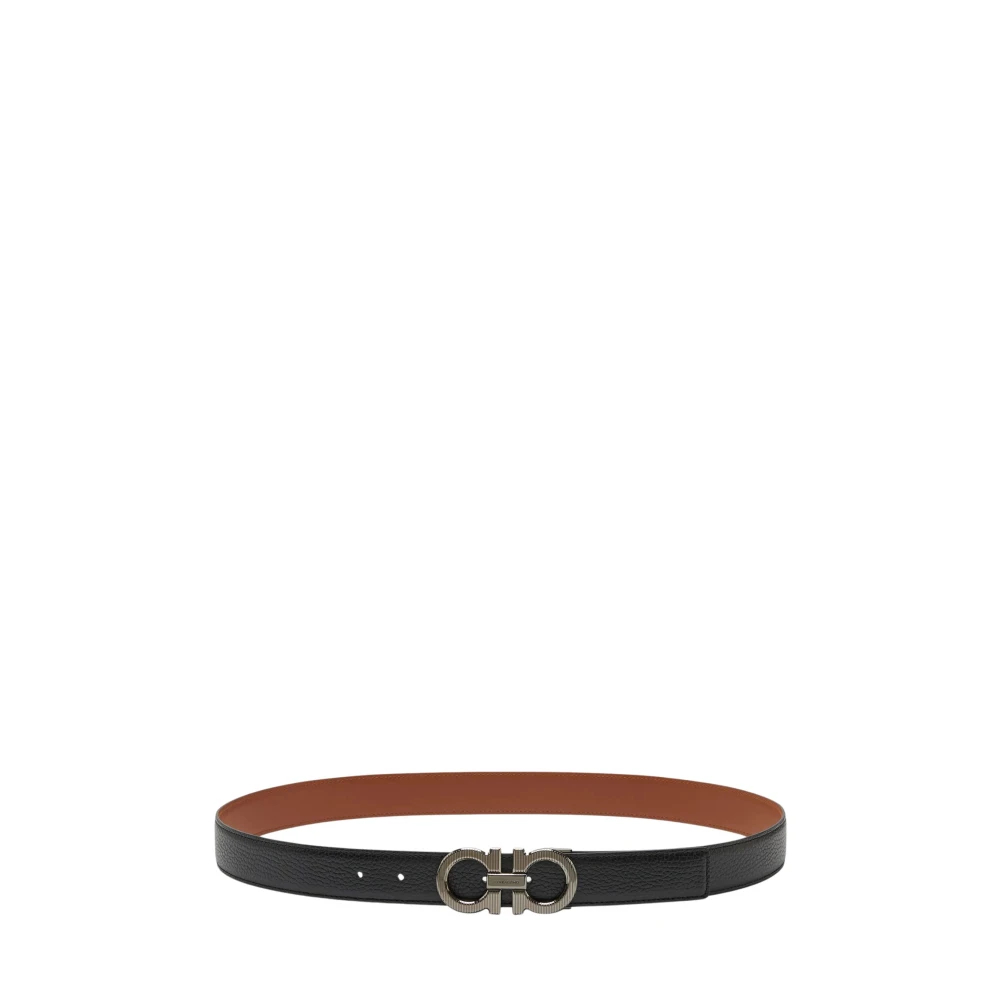 Ferragamo - Double Adjus Belt - Accessories -Herren -Schwarzk -110 Cm