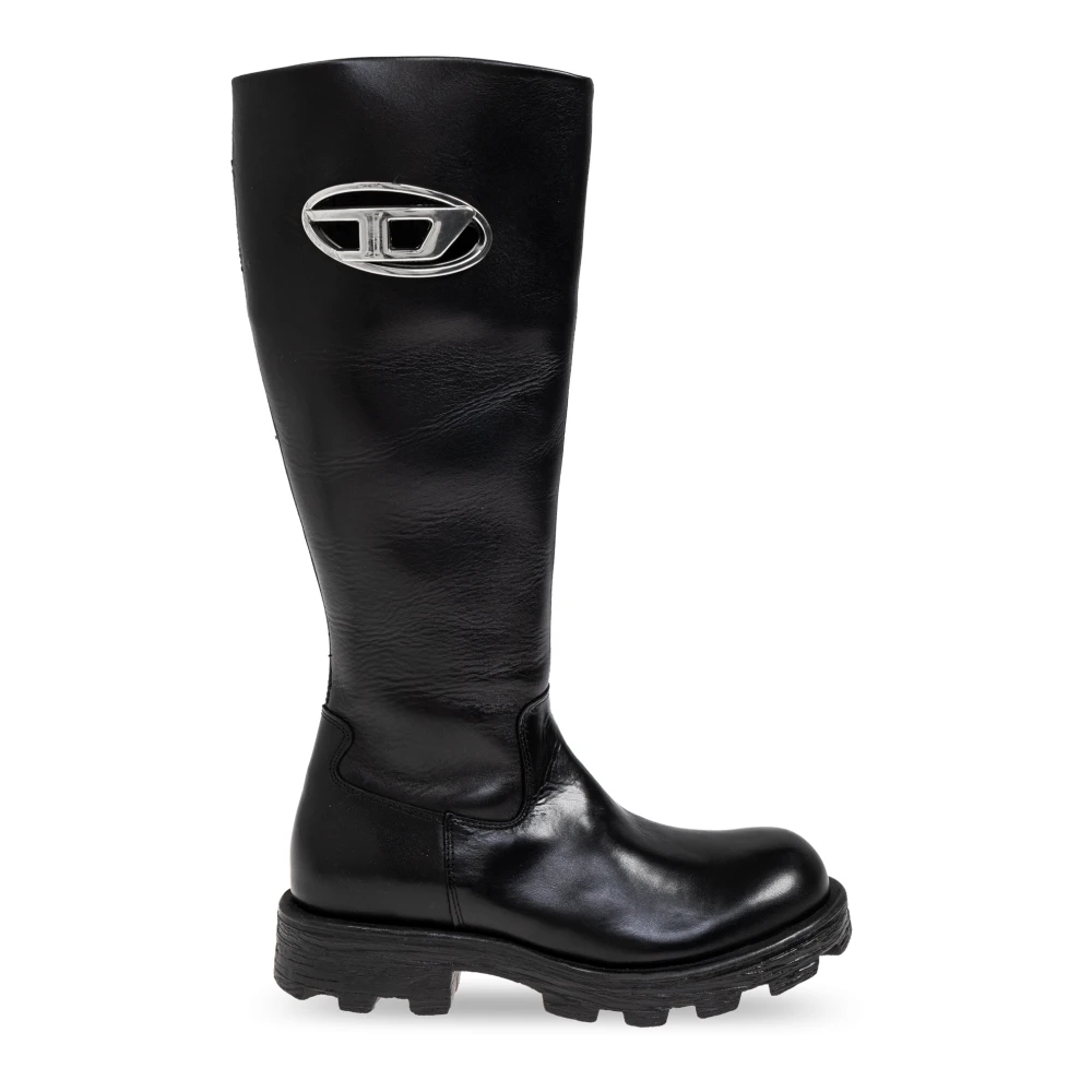 Diesel Damen Schwarz - Hohe Stiefel - Shoes - K - 35 Eu