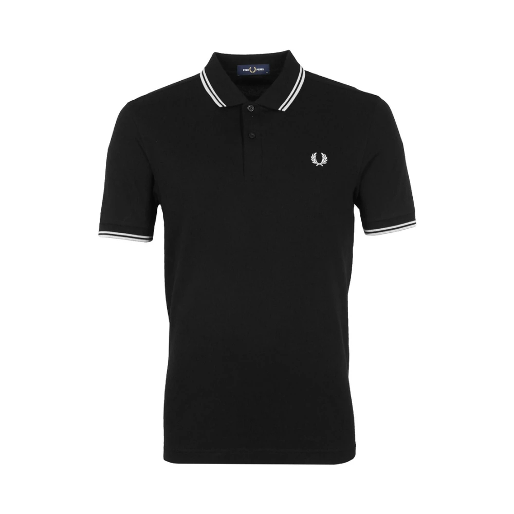 Fred Perry Schwarz Polo-Shirt Twin Tipped - Bild 13