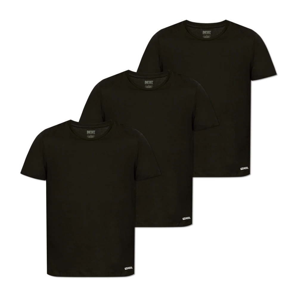 Diesel - Dreierpack T-Shirts - Tops - Herren - Schwarzk - S
