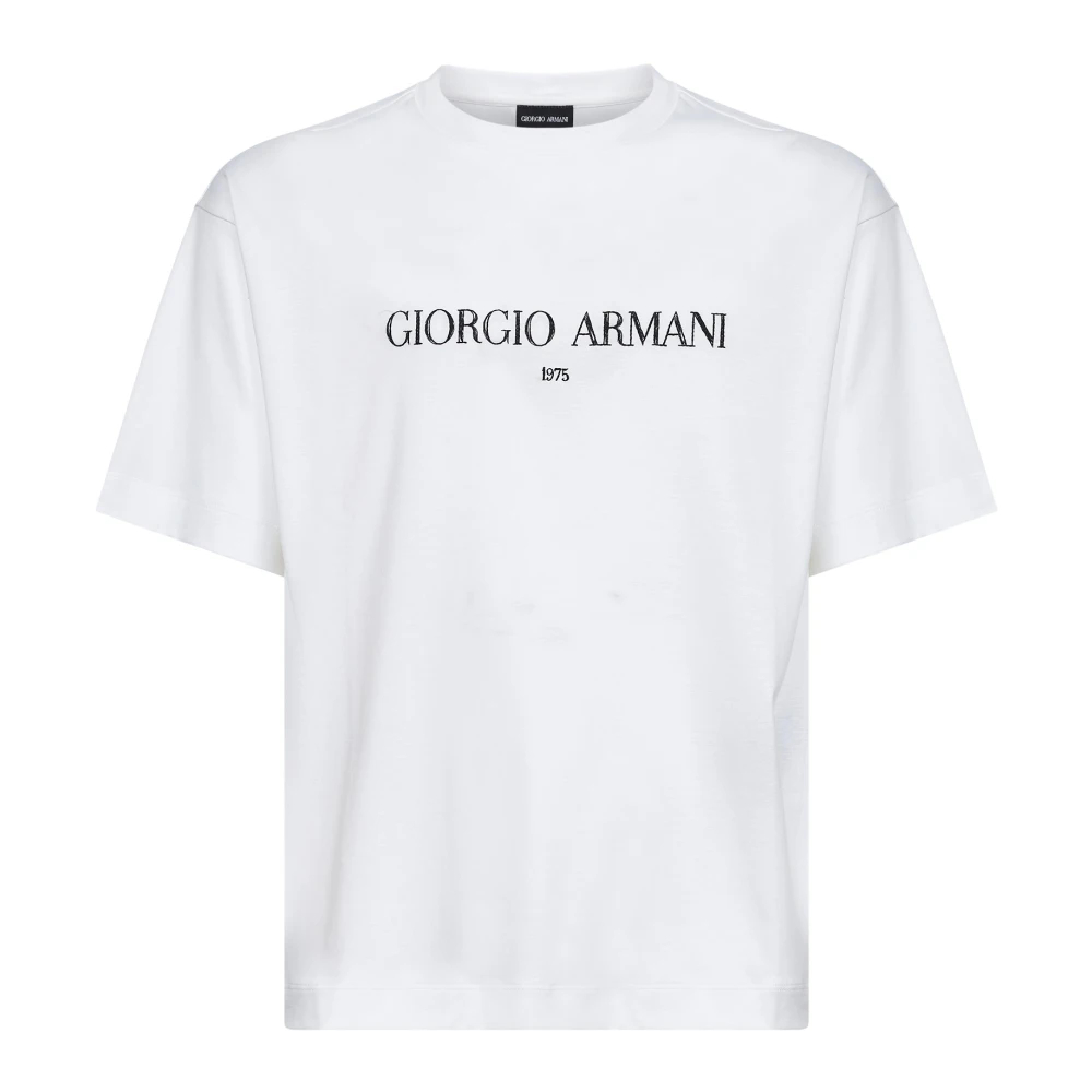 Giorgio Armani Herren Weiß - Crewneck T-Shirt - Tops - L