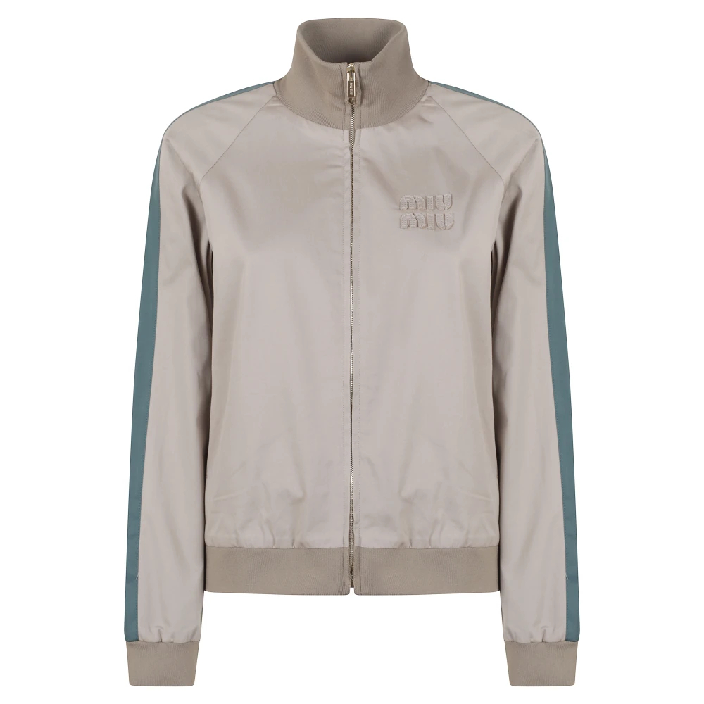 Miu Miu Damen Grün - Old Twill Jacke - Sweatshirts & Hoodies - S