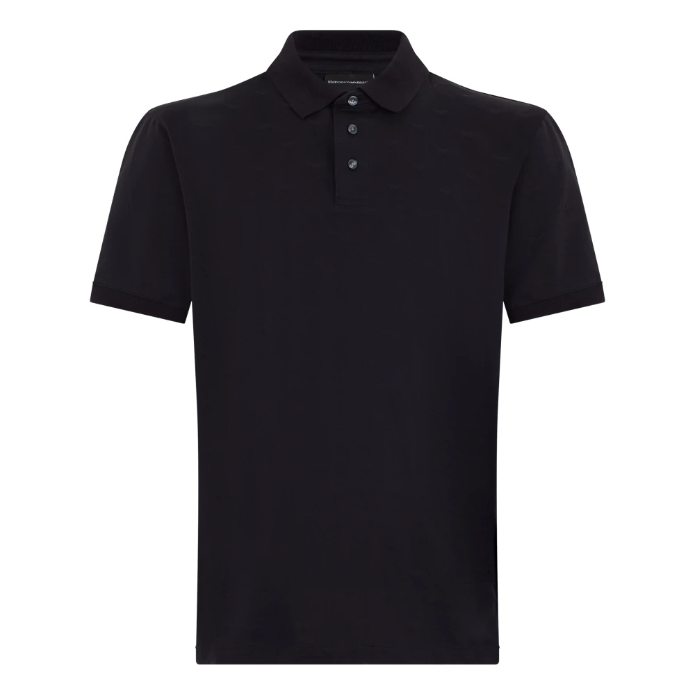 Emporio Armani Herren Blau - Monogram Polo - Tops - Xl