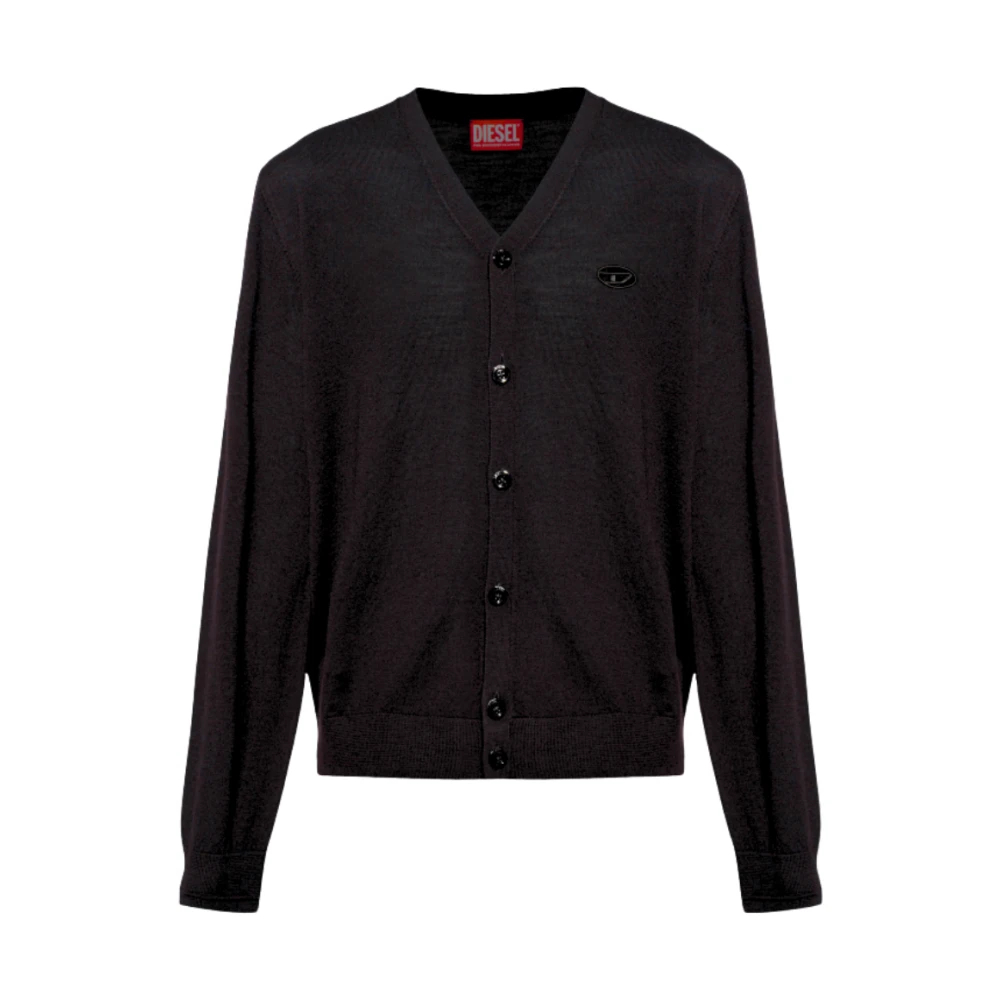 Diesel Herren Schwarz - K-Volto Cardigan - Knitwear - K - L