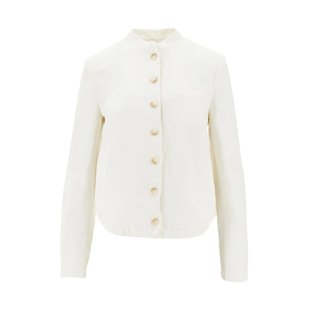 Emporio Armani Damen Beige - Jacke Mit Knopfleiste - Jackets - 2XS