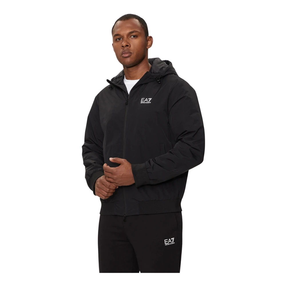 Emporio Armani Ea7 Herren Schwarz - Bomberjacke Mit Leichter Wattierung - Jackets - K - M