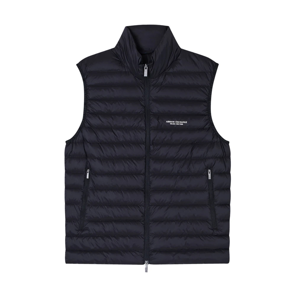 Armani Exchange - Ärmellose Steppjacke Mit Durchgehendem Reißverschluss - Jackets - Herren - Schwarzk - 2XL