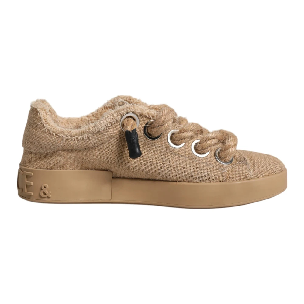 Dolce & Gabbana Herren Braun - E Jute Low Top Sneakers - Shoes - 39 Eu