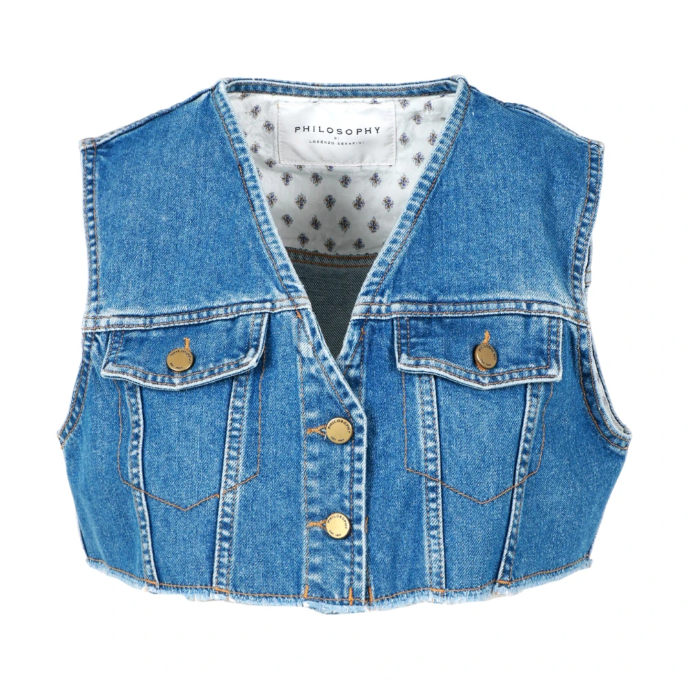 Philosophy Di Lorenzo Serafini Damen Blau - Vests - Jackets - M