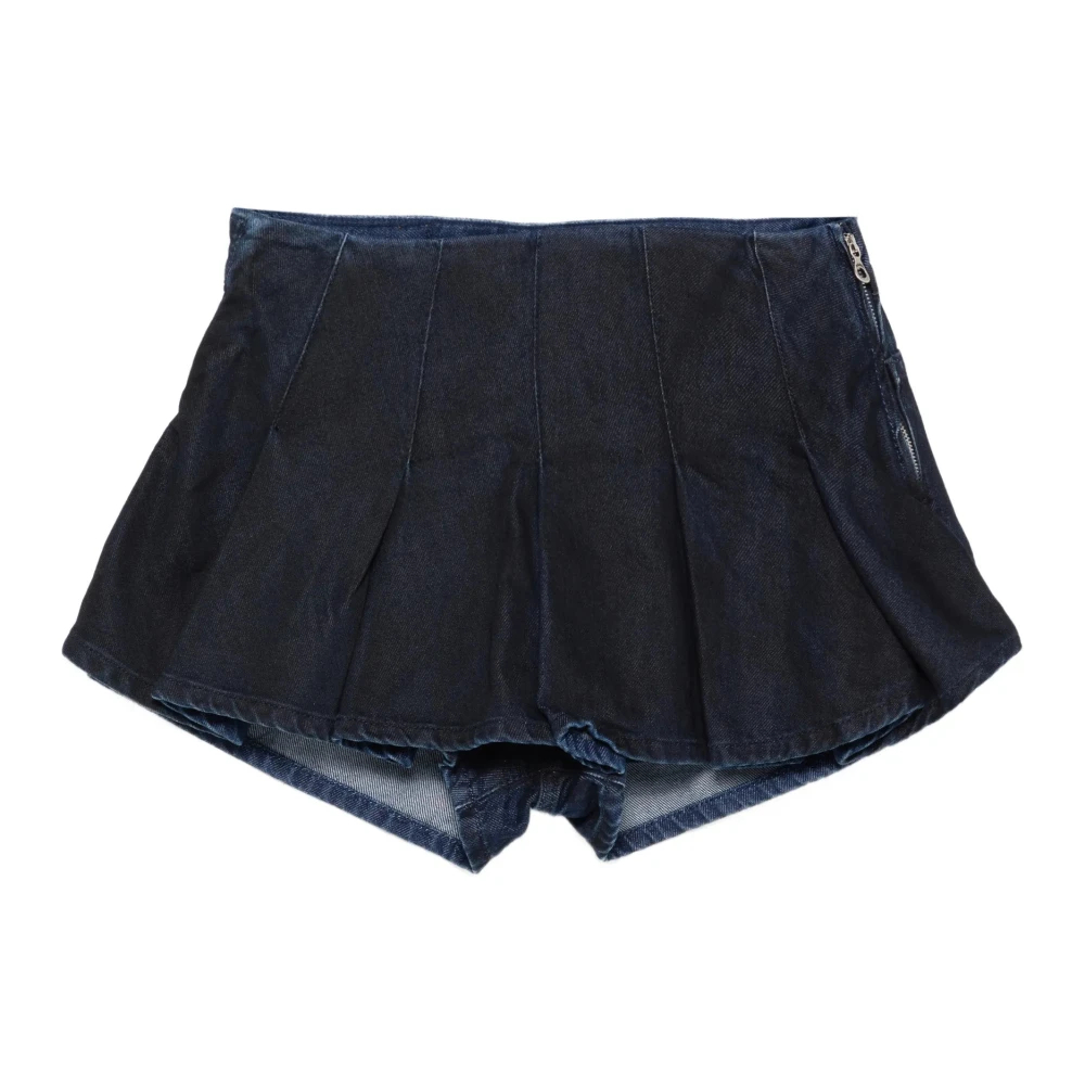 Diesel Damen Blau - Pleated Denim Shorts - Shorts - W27