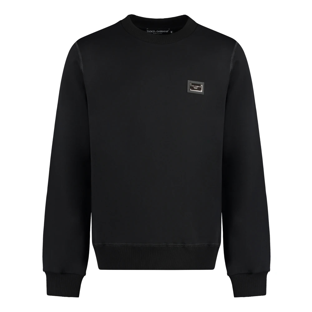 Dolce & Gabbana Herren Schwarz - Sweatshirt Mit Rundhalsausschnitt - Sweatshirts & Hoodies - K - S