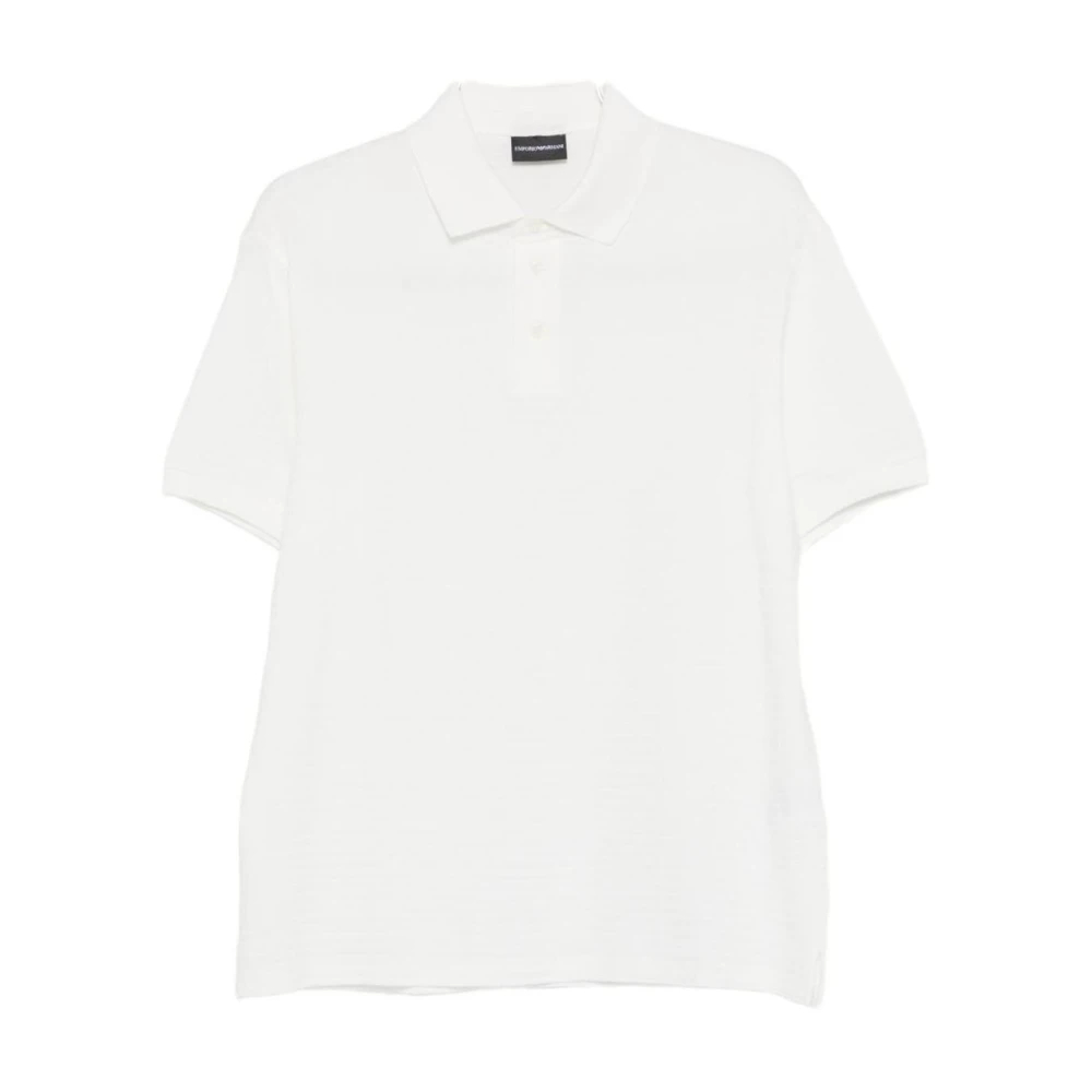 Emporio Armani Herren Weiß - Cotton Piqué Polo Shirt - Tops - 2XL