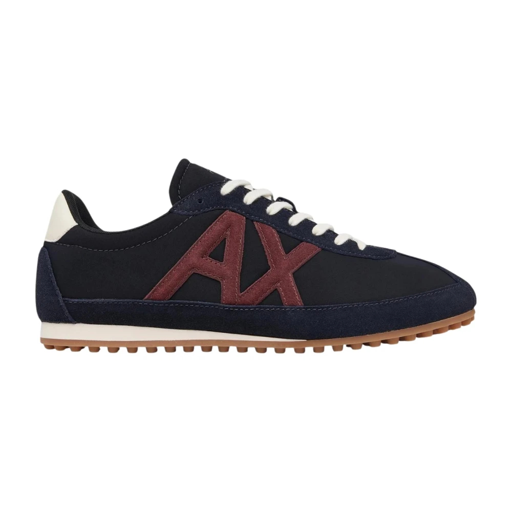 Armani Exchange - Logo-Patch Sneakers - Shoes - Herren - Blau - 43 Eu