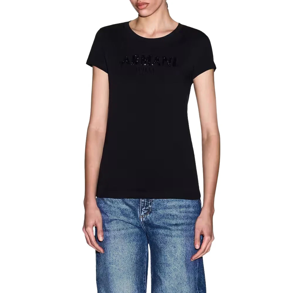 Armani Exchange Damen Schwarz - Slim Fit T-Shirt - Tops - K -S