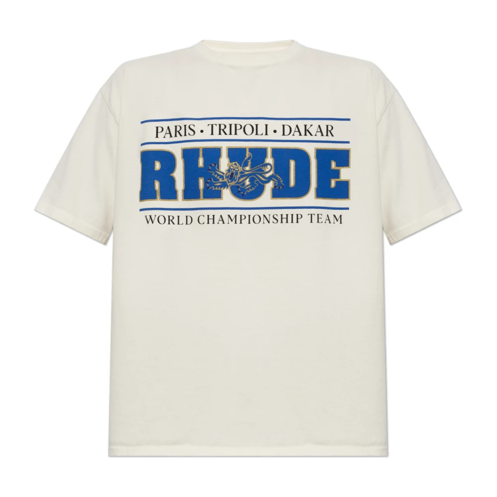 Rhude Herren Beige - Logo T-Shirt - Tops - S
