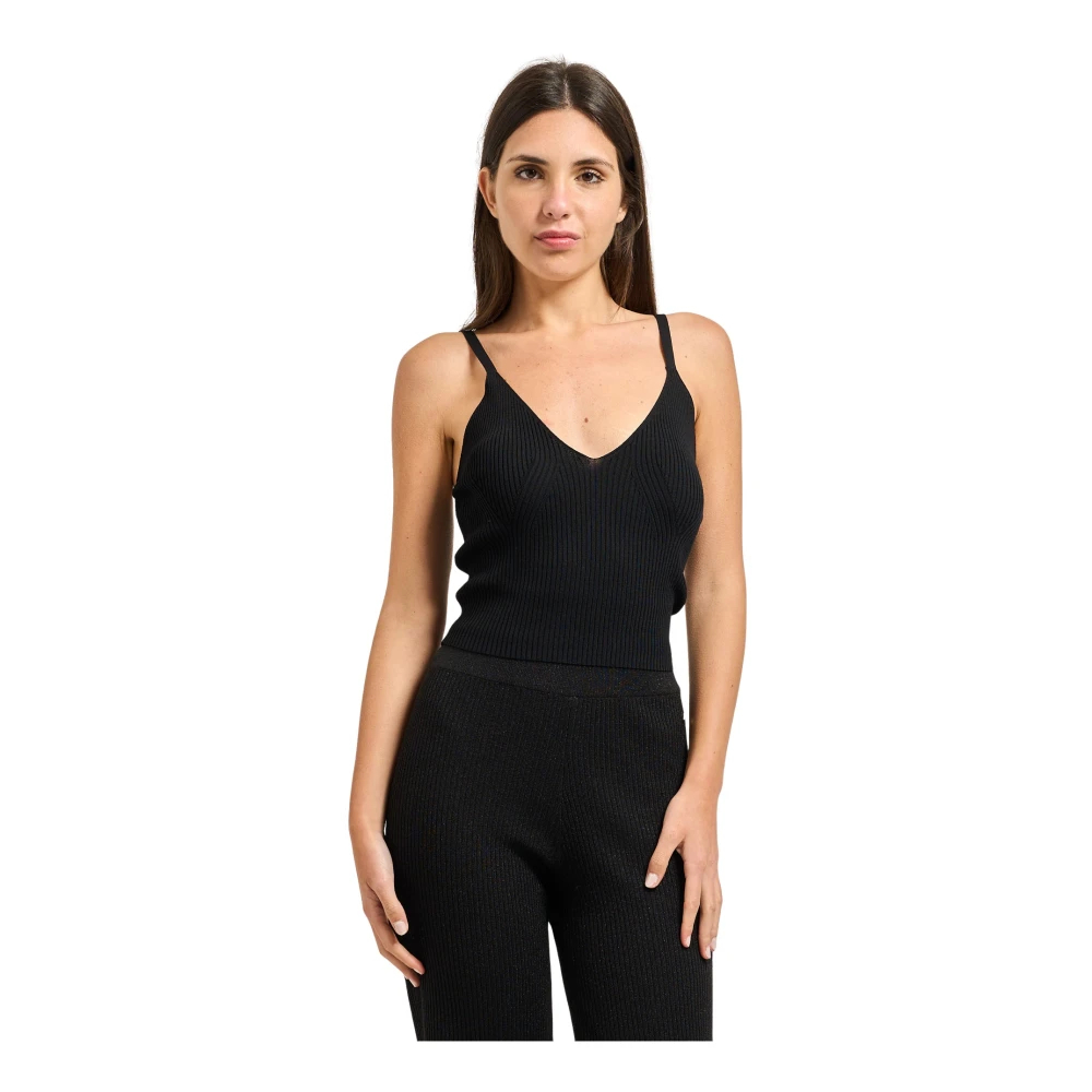 Armani Exchange Damen Schwarz - Knit Crop Top - Tops - K - Xs