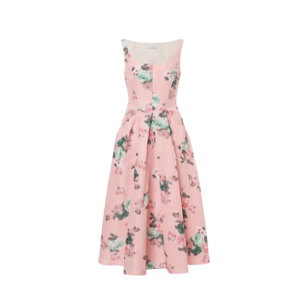 Philosophy Di Lorenzo Serafini Damen Multicolor - Floral Taffeta Longuette Kleid - Dresses - Mehrfarbig - S