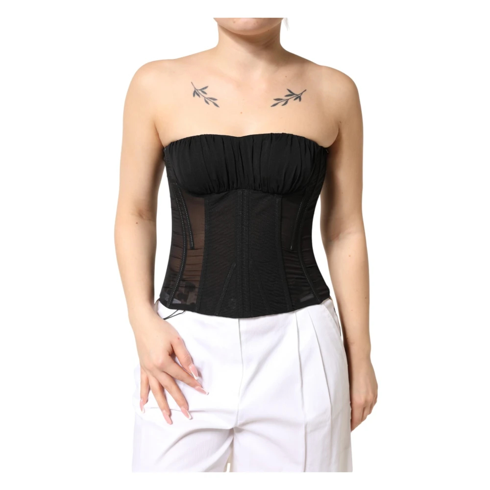 Dolce & Gabbana Damen Schwarz - Trägerloses Bustier-Top - Tops - K - S