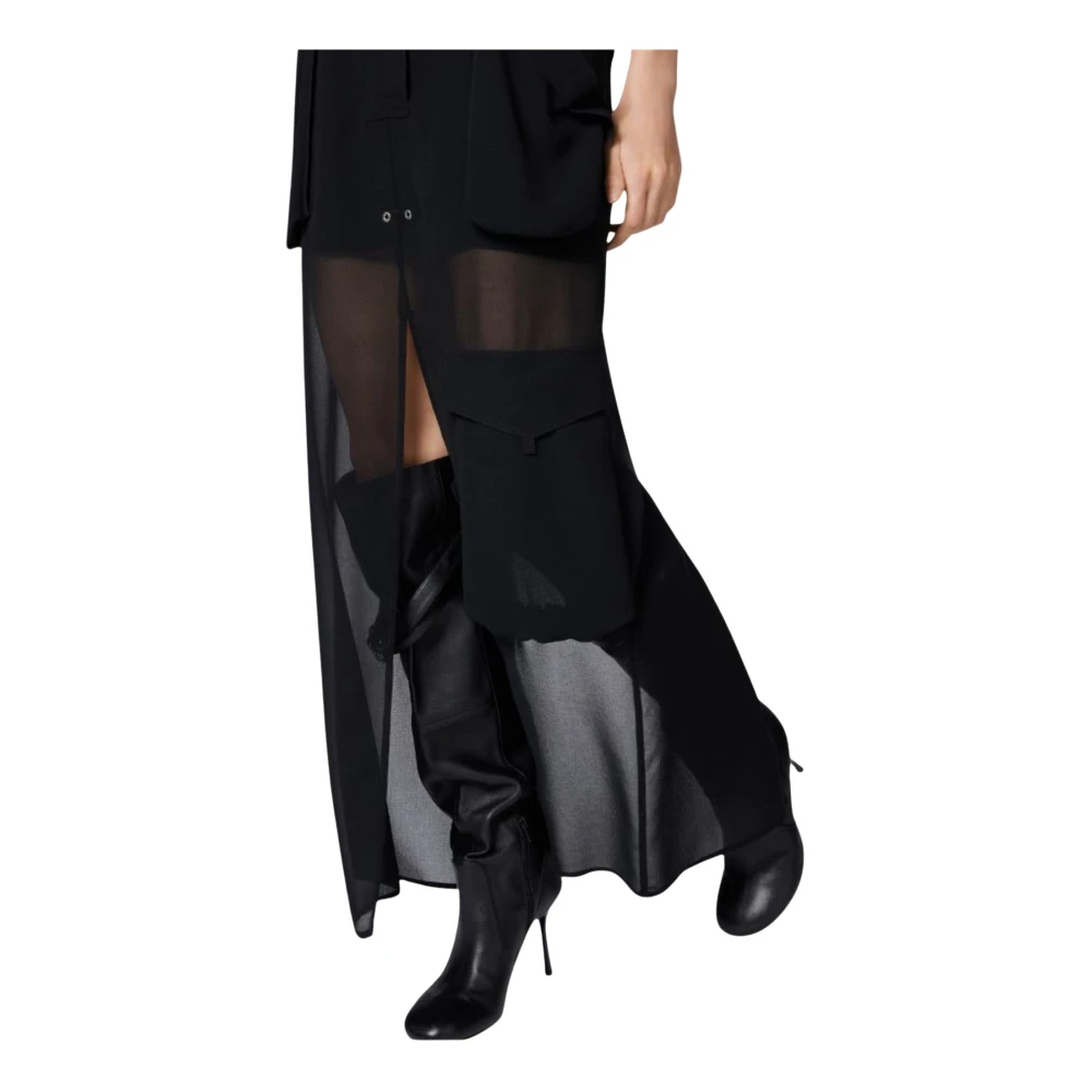 Pinko Damen Schwarz - Gonna Georgette Rock - Skirts - K - S