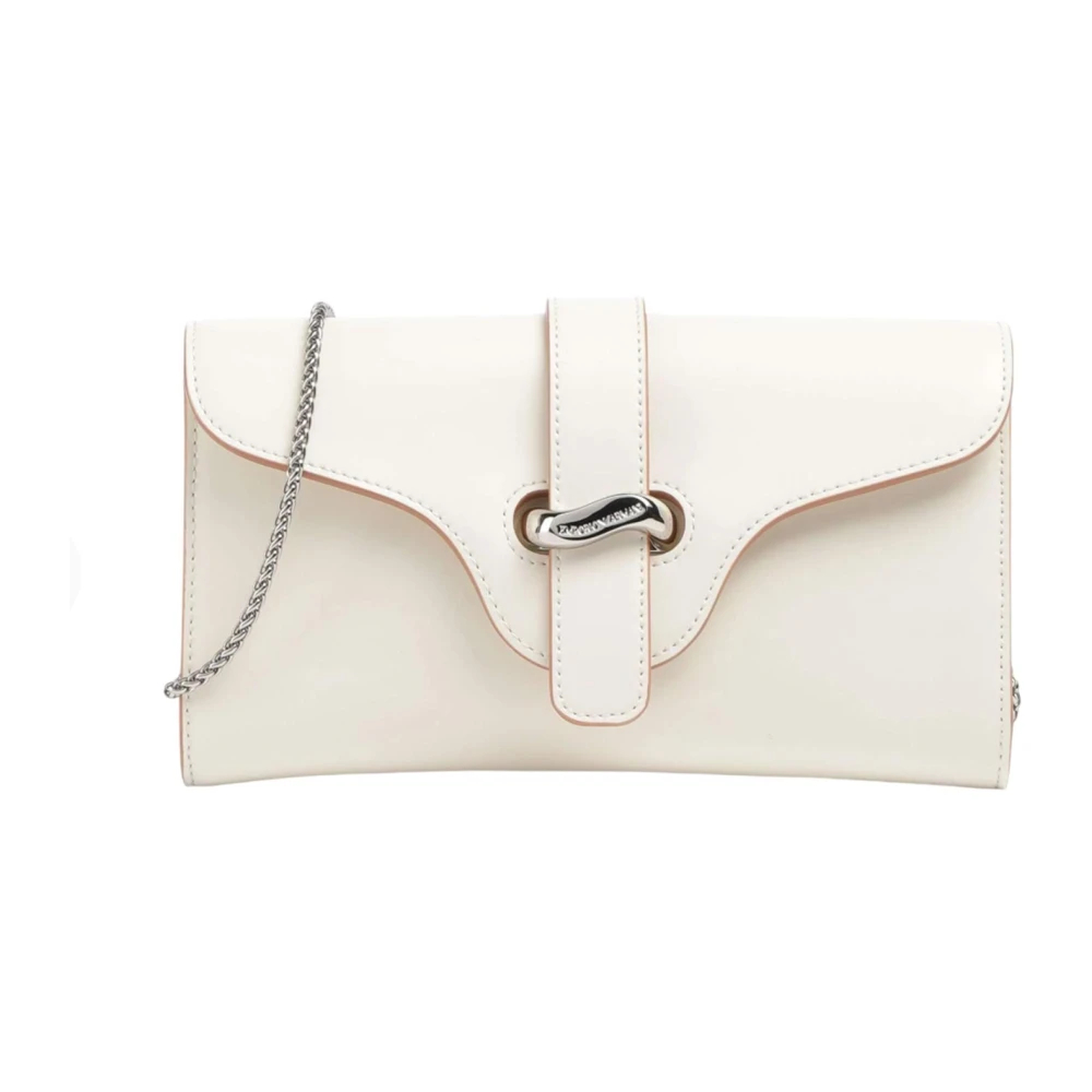 Emporio Armani Damen Weiß - Glatte Ledertasche - Bags - One Size