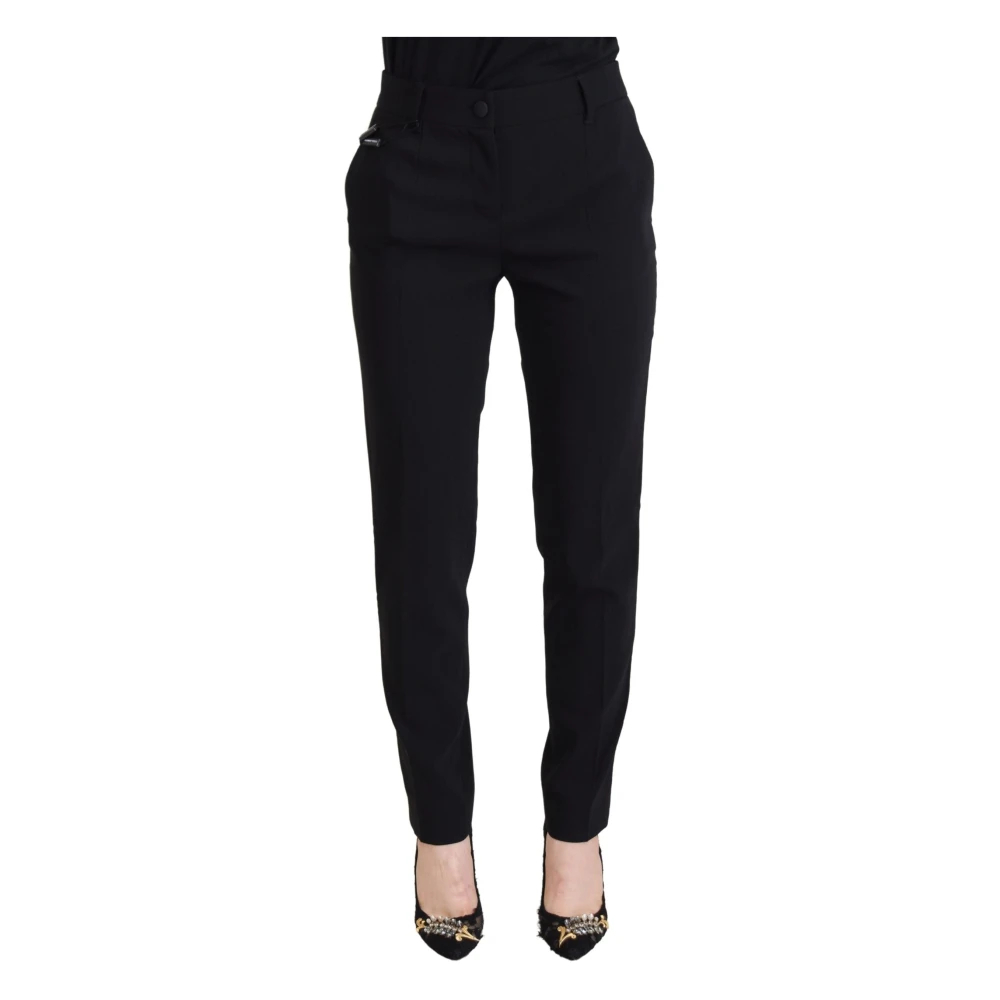 Dolce & Gabbana Damen Schwarz - Leather Hosen - Trousers - K - 2XS