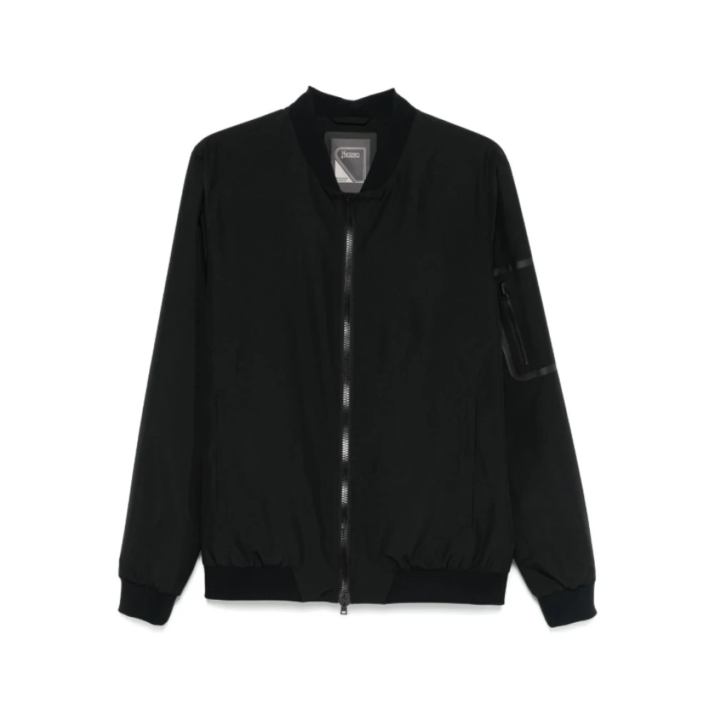Herno Herren Schwarz - Gefütterte Bomberjacke - Jackets - K - 3XL