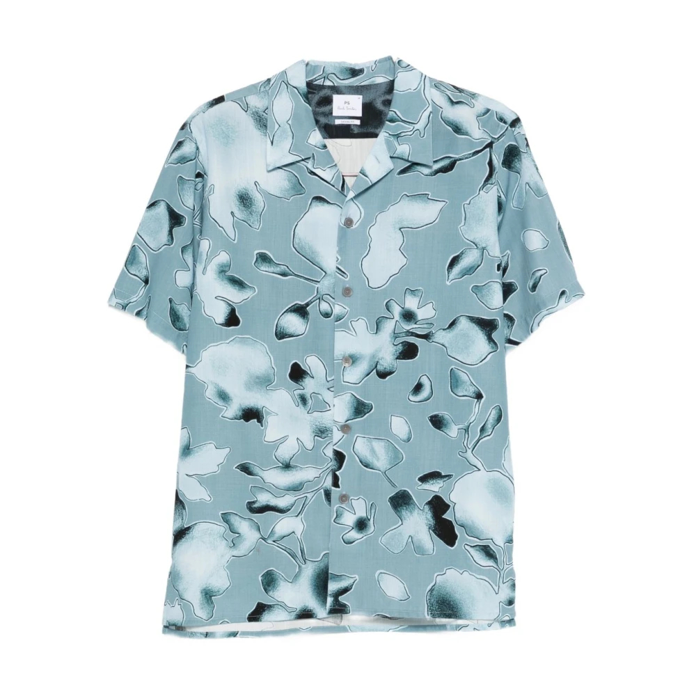 Ps By Paul Smith Herren Blau - Bedrucktes Hemd - Shirts - 2XL