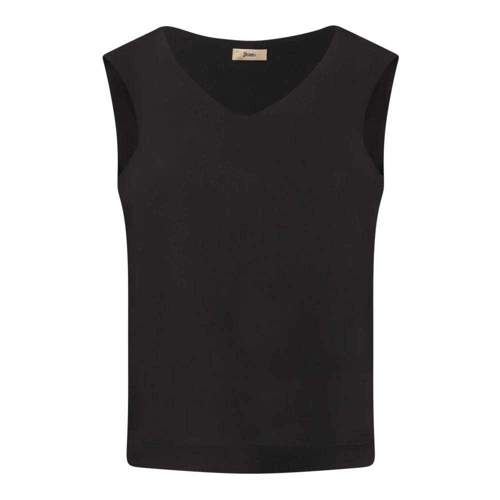 Herno Damen Schwarz - Ärmelloses Top - Tops - K - S