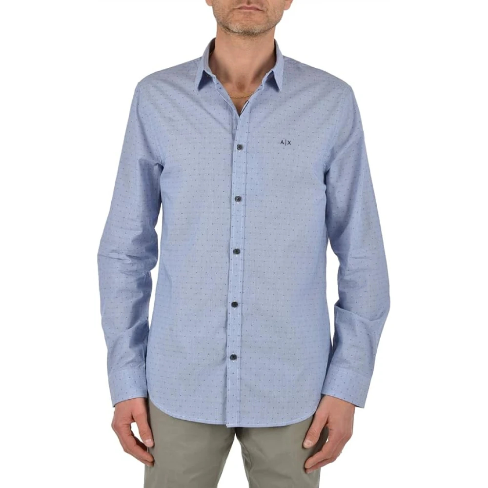 Armani Exchange Herren Blau - Elegantes Hemd - Shirts - S