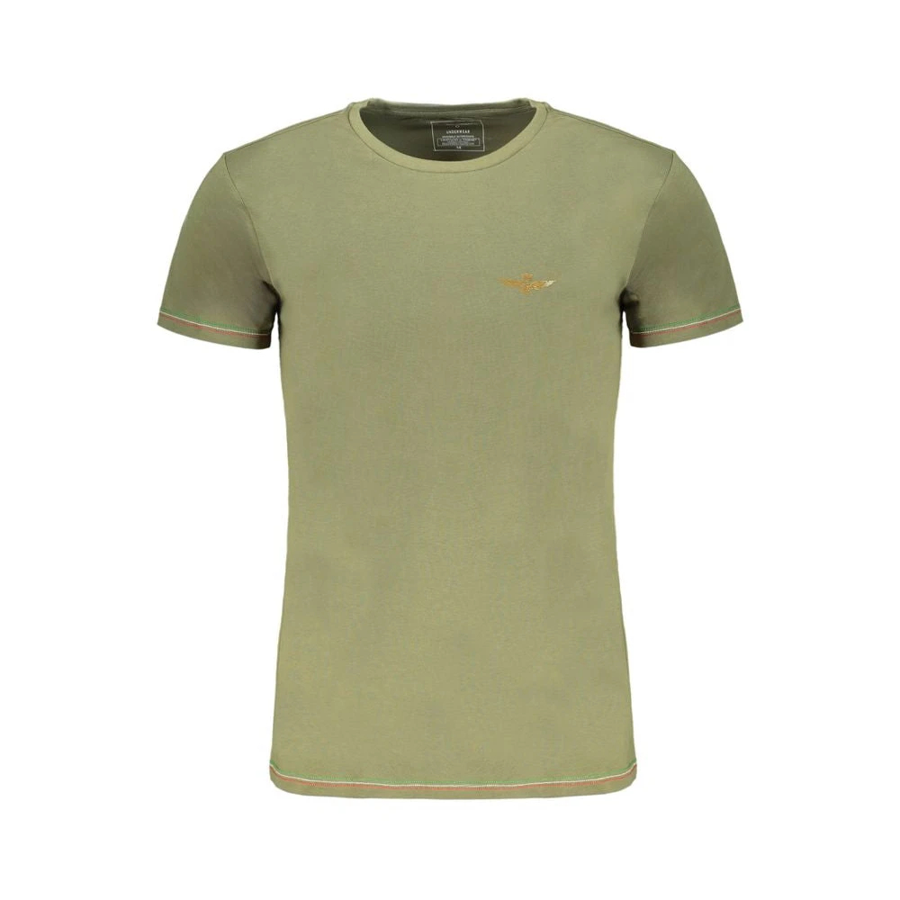 Aeronautica Militare Herren Grün - Es Baumwoll-T-Shirt Mit Druck - Tops - L