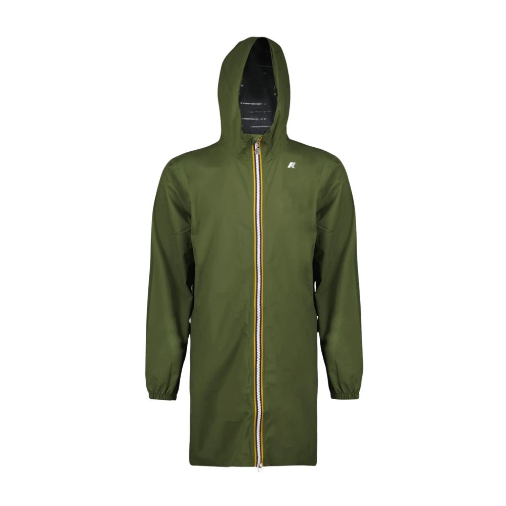 K-Way Herren Grün - Eco Stretch Dot Lange Jacke - Jackets - M