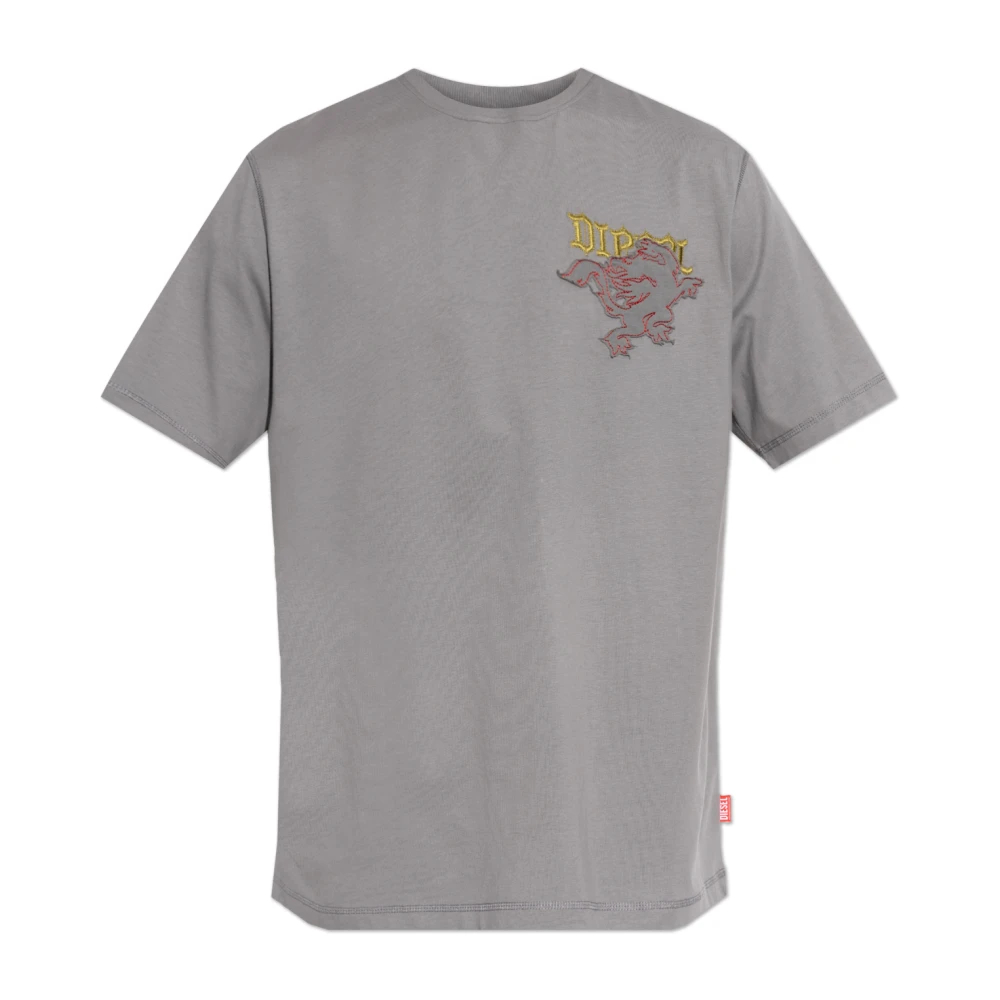 Diesel Herren Grau - T-Adjust-Notch T-Shirt - Tops - 3XL