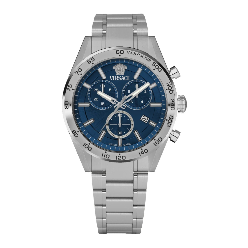 Versace Herren Blau - V-Code Chrono Bracelet - Accessories - One Size