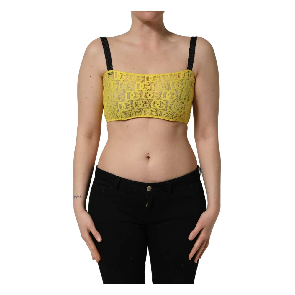 Dolce & Gabbana Damen Gelb - Crop Bralette Top - Tops - S