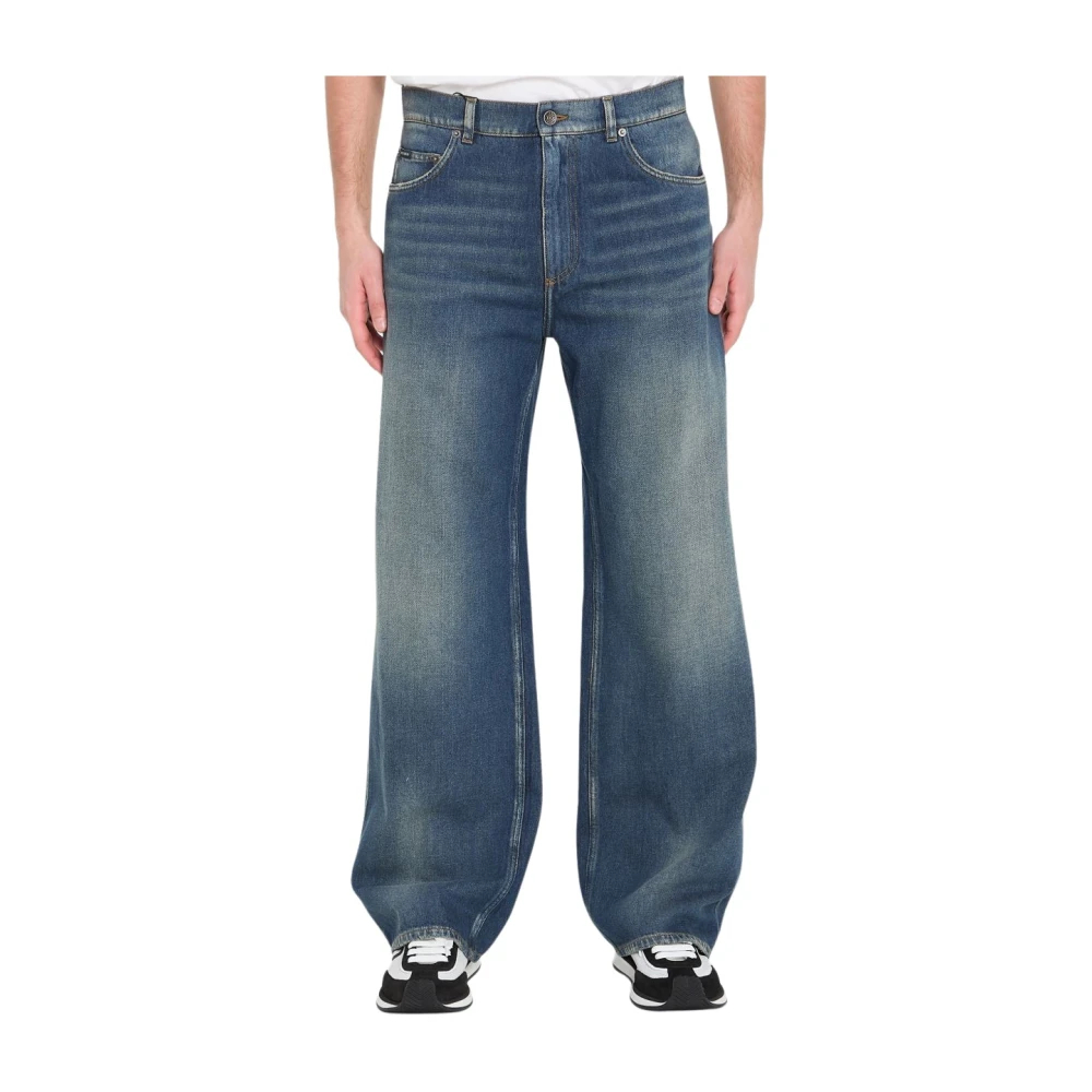 Dolce & Gabbana Herren Blau - Logo Plakette Jeans - Jeans - M